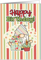 Happy Birthday Cupcake Gnome card