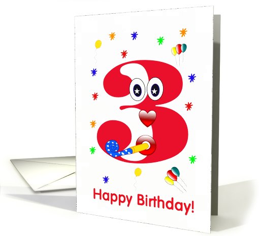Birthday 3 year old card (560976)
