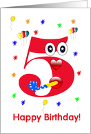 Birthday 5 year old card