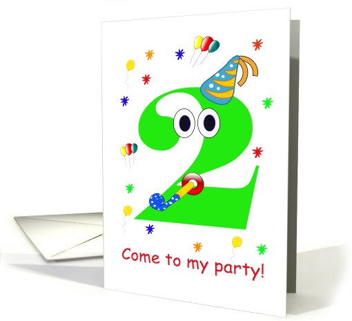 2 yr. old Birthday Party Invitaion card (562176)