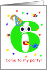 6 yr. old Birthday Party Invitaion card