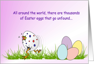 Walking Easter Egg card
