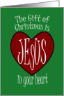 Merry Christmas - Jesus In Your Heart card