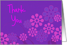 Purple Flower Thank You card