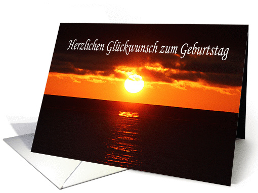 Herzlichen Glueckwunsch zum Geburtstag - California Sunset card