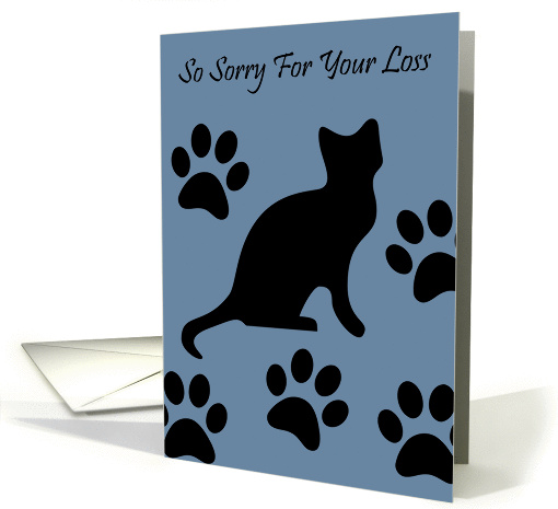 So Sorry For The Loss of Your Cat - Paw Prints card (1111878)