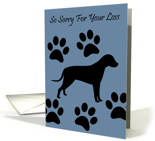 So Sorry For The Loss of Your Dog - Paw Prints card (1111880)