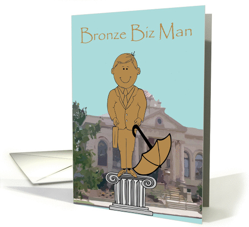 Bronze Biz Man Thank You card (1160210)