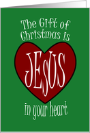 Merry Christmas - Jesus In Your Heart card