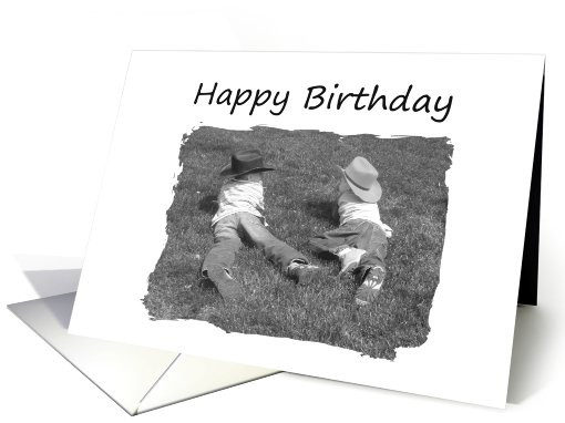 Happy Birthday Brother - Cowboys card (609755)