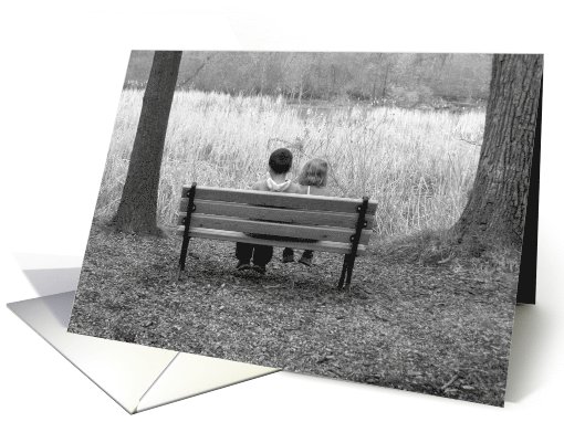 Blank Card - Kids On Bench card (706904)