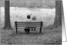 Blank Card - Kids On Bench card