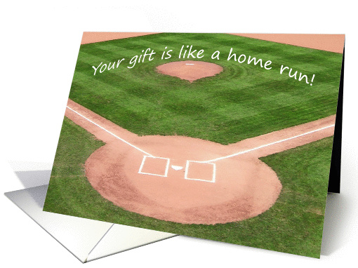 Thank You Card - Child's Baseball Design card (856197)