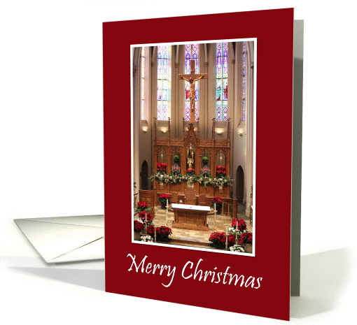 St. Mary Catholic Church - Beautiful Christmas Sanctuary card (905953)