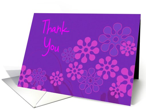 Purple Flower Thank You card (925830)