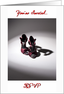Trendy Shoe Party Invitations card