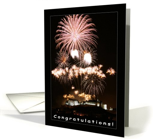 Congratulations Fireworks card (563830)