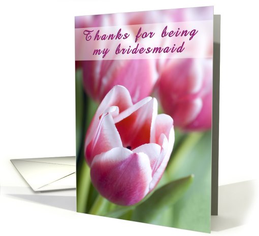 Thanks bridesmaid card (585071)