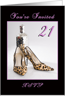 21st Party Invitation card