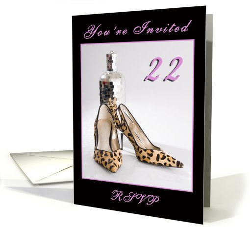 22th Birthday Party Invitation card (590396)