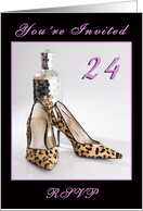 24th Birthday Party Invitation card