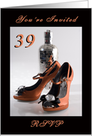 39th Birthday Party Invitation card