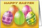 Colourful Happy Easter Eggs card