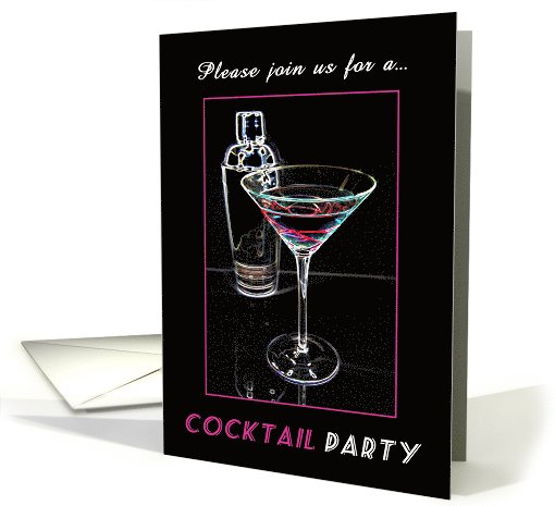 Cocktail Party Invitation card (595576)