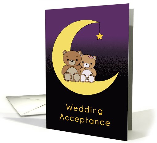 Wedding acceptance RSVP champagne toast card (686264)