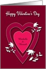 Custom Personalized Name Valentine’s Day Hearts and Flowers card