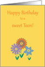Daughter Birthday Contemporary Colorful Flowers card