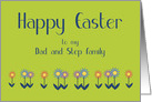 Dad and Step Family Easter Spring Colorful Flowers card