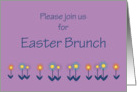 Invitation Easter Brunch Contemporary Colorful Flowers card