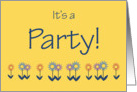 Invitation General Party Contemporary Colorful Flowers card