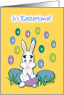 Pastor Easter Raining Jelly Beans Bunny card