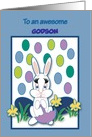 Godson Easter Custom Family Relation Raining Jelly Beans Bunny card