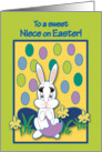 Niece Easter Raining Jelly Beans Bunny card