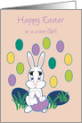 Granddaughter Easter Raining Jelly Beans Bunny card