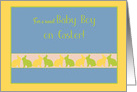 Kids Easter Baby Boy Kissing Easter Bunnies card