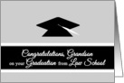 Graduation Law School Grandson Contemporary Graduation Cap card