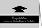 Congratulations Graduation Masters Degree Psychology card