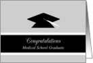 Congratulations Graduation Medical School Graduation Cap card