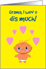 Grandmother Mothers Day Baby with Hearts card