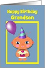 Custom Birthday Baby with Cupcake and Balloons card