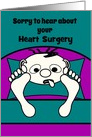 Get Well Feel Better Customize Heart Surgery Humorous Man in Sick Bed card