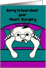 Get Well Feel Better Customize Heart Surgery Humorous Man in Sick Bed card