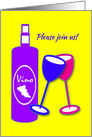 Invitation General Wine and Colourful Toasting Glasses card