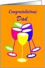 Custom Congratulations Colourful Celebrating Toasting Glasses card