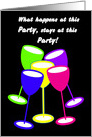 Invitation New Year’s Eve Adult Colourful Toasting Glasses card