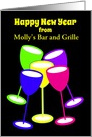 Business New Year Custom Colourful Toasting Glasses card